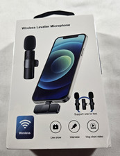 Wireless Lavalier Microphone, Pink, MQ, for Type C, for iPhone, One to Two Sli