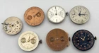 LOT OF 7 CHRONOGRAPH MOVEMENTS DIAL HANDS CROWNS LANDERON VENUS VINTAGE