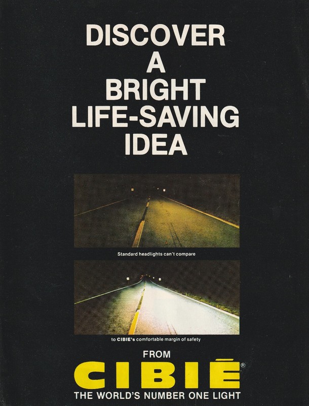 1978 Cibié Lighting Systems Color Catalog/Brochure