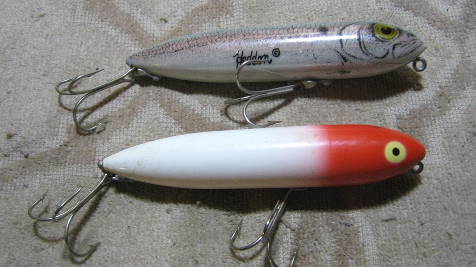 Vintage Heddon Zara Spook Lure in Black Shore / Antique