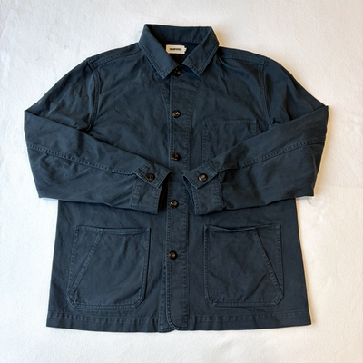 #ad #ad Taylor Stitch Mens Ojai Jacket Size 42 Workwear Coat Navy Blue Cotton Chore $129.99