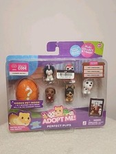 Adopt Me Perfect Pups Mini Figure Set With Golden Legendary Pet - 6pk Toy Rare