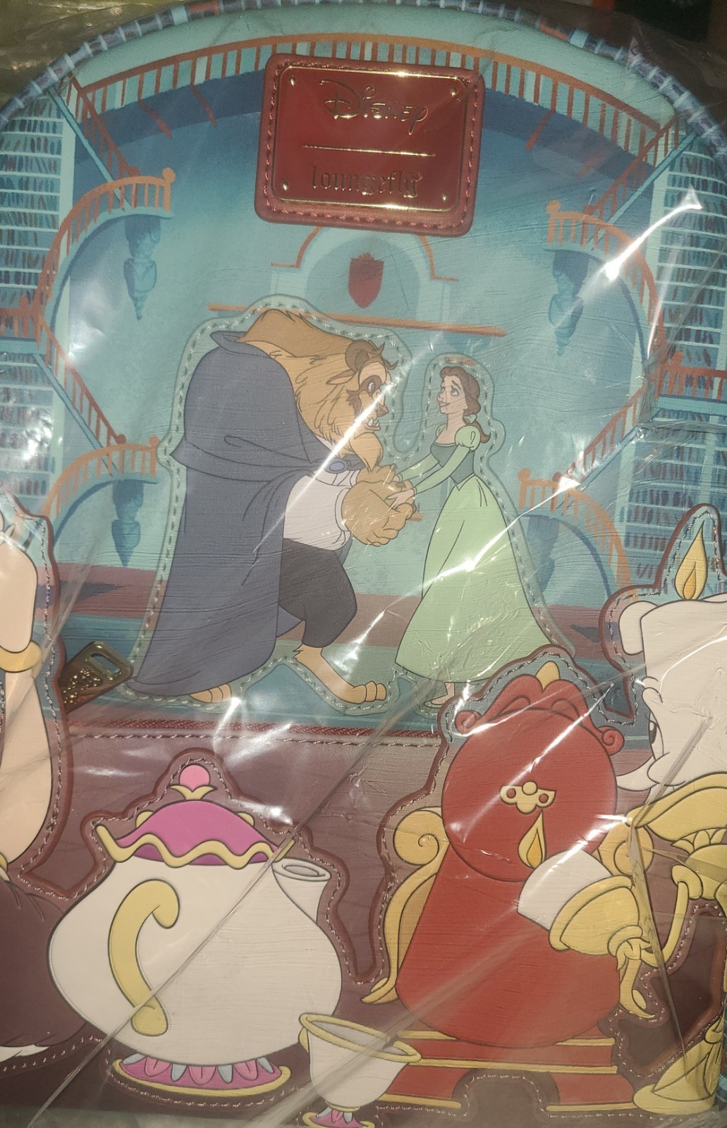 Loungefly Disney Beauty and the Beast Mini Backpack Library 