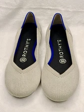 Rothy’s The Flat Womens Size 6  Beige Flax Birdseye Round Toe Slip on Shoe