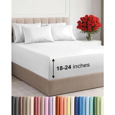King Sheet Set Extra Deep Pockets Microfiber Breathable Luxury Bed Sheets