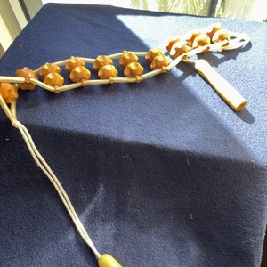 Wood Therapy Massage Tool, Back Wooden Massage Roller Rope Tool, Wooden Massa...