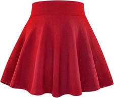Kids Girls Skirt Casual Mini Plain Flare Pleated Uniform Skirts for Casual, Sc