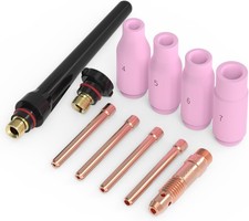 Stubby Gas Lens Kit for TIG Welding Torch WP-17/18/26 Glass Cup Set