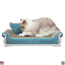 Deluxe Cat Sofa Scratch Pad - Eco-Friendly, Reversible Cardboard Couch for Cats