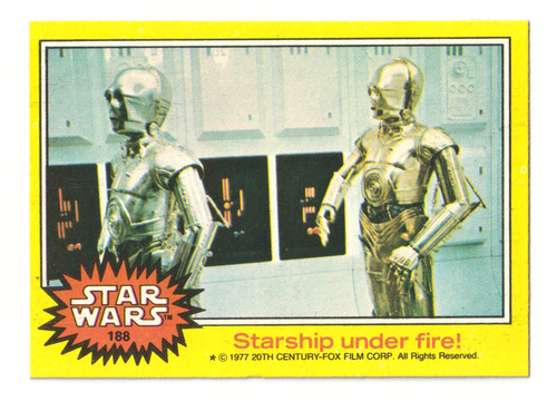 1977 Topps Star Wars #188 Starship under fire! — Raw