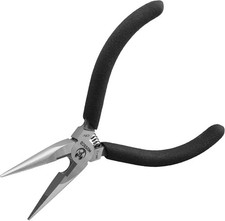 Needle Nose Pliers, 5" Mini Long Nose Pliers with Cutter, Serrated Jaw Precision