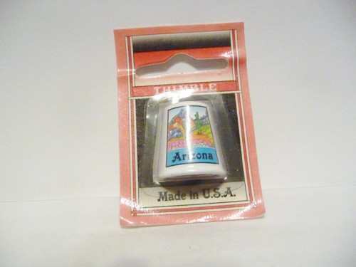 THIMBLE SOLID PAINTED BRASS AMISH KRAFT CO GRABIL "ARIZONIA" NIP - Picture 1 of 2