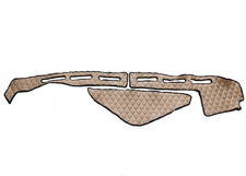 Beige Matten Eco Leder Bezüge für Renault mit Sensor FD10 High Schläfer Cab