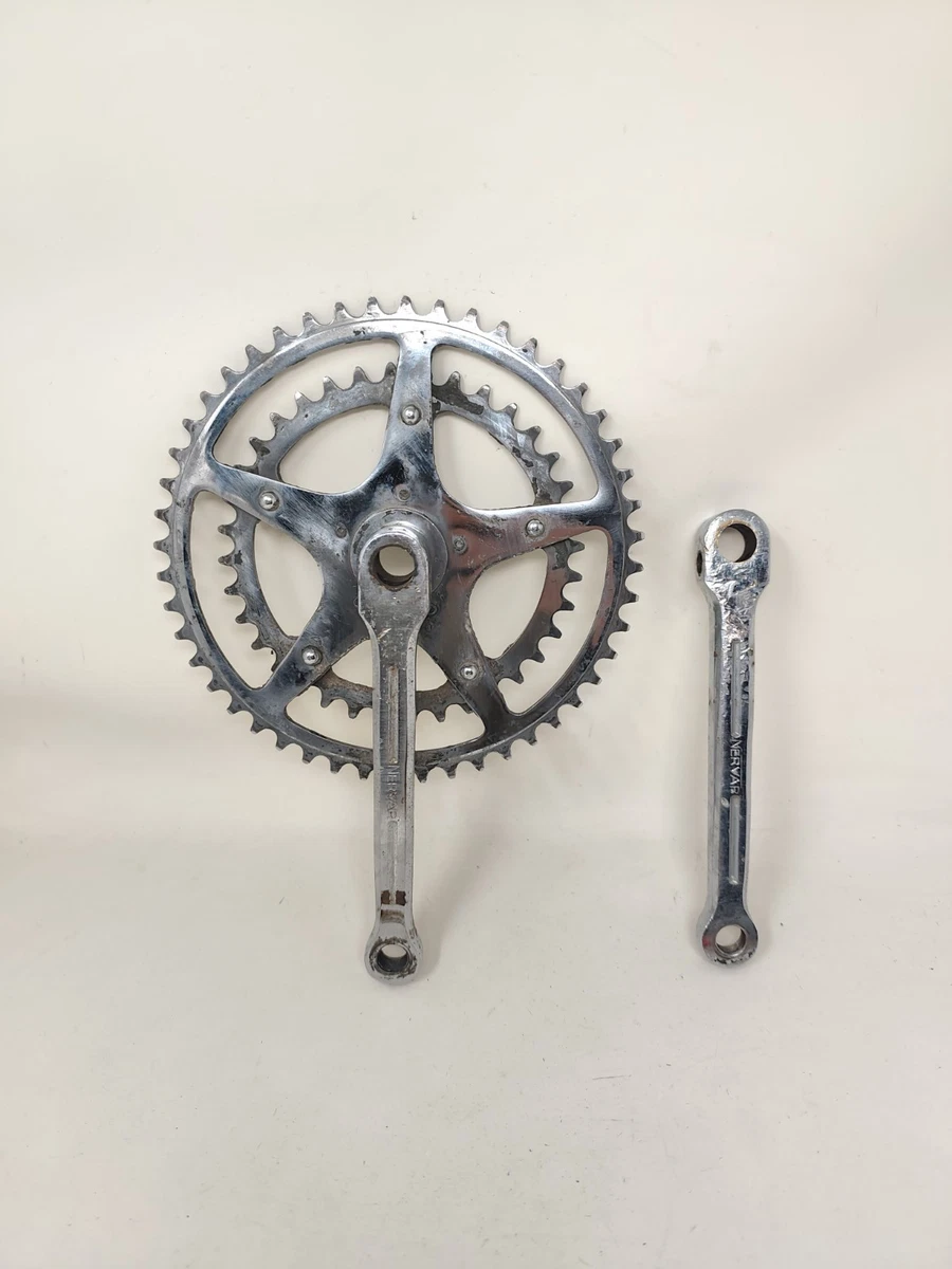 Vintage Kurbelgarnitur Nervar 170 51 44 Mit Keil Für Rennrad