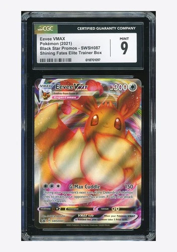 Pokemon CGC 9 Eevee VMAX Promo 2021 SWSH087 Shining Fates ETB English