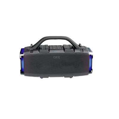 QFX High Powered Dual 3.5'' IPX6 Waterproof Boom Box Speaker w/ LED Lights BT-ZX9
