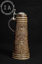 Vintage Relief Pottery Beer Stein by Gerz