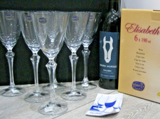 Bohemia Crystal Boxed Set of 6x "Elisabeth" Wine Glasses-*Brand New In Box*