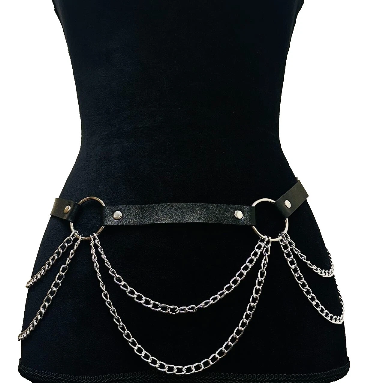 Cadena de Cinturón Mujer Cinturón Negro