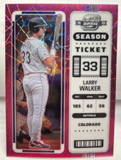 Larry Walker 2023 Panini Chronicles Contenders Optic #24 PINK VELOCITY Prizm /17