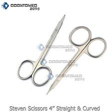 2 Pcs Stevens Tenotomy Micro Surgery Scissors 4" Straight+Curved