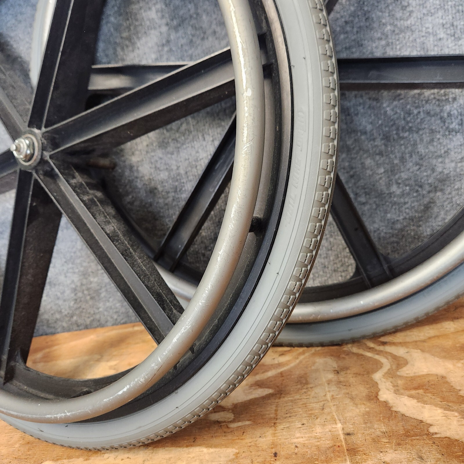 Quickie 2 Pair 24" Wheels Wheelchair 6 Spoke Air Tires Rim Rear eBay