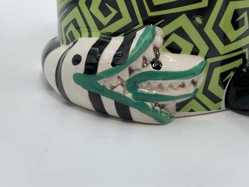 Beetlejuice Sandworm Ceramic Mug Halloween Green Striped Hand Wash No Microwave - Picture 5 of 10