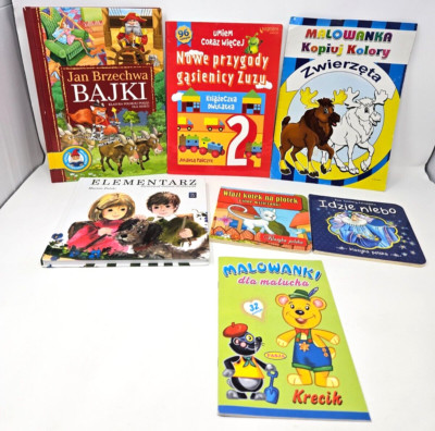 Lot of 7 Polish Children's Story and Activity Books - Język Polski!!
