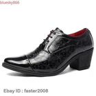 Men's Pointed Pointed Toe Wedding Oxfords Leather Cuban Heel Formal Dress Shoes