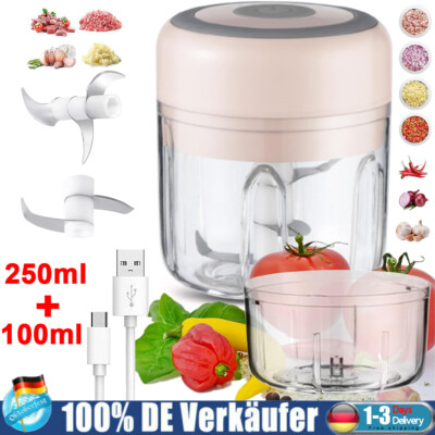 350ml Multi Zerkleinerer Elektrisch Gemüse Multihacker Häcksler Zwiebelschneider