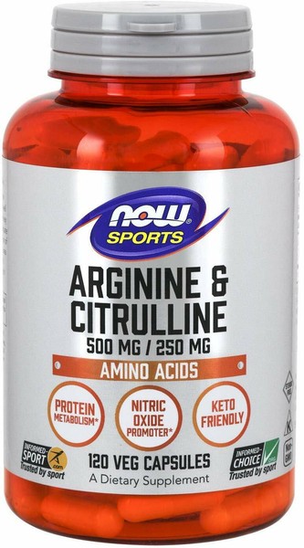 Now Foods, Arginine & Citrulline AminosäUren 120 Veg. Kapseln Super Preis-image