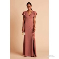 Birdy Grey Desert Rose Crepe Hannah Maxi Dress Size Small Formal Evening NWT