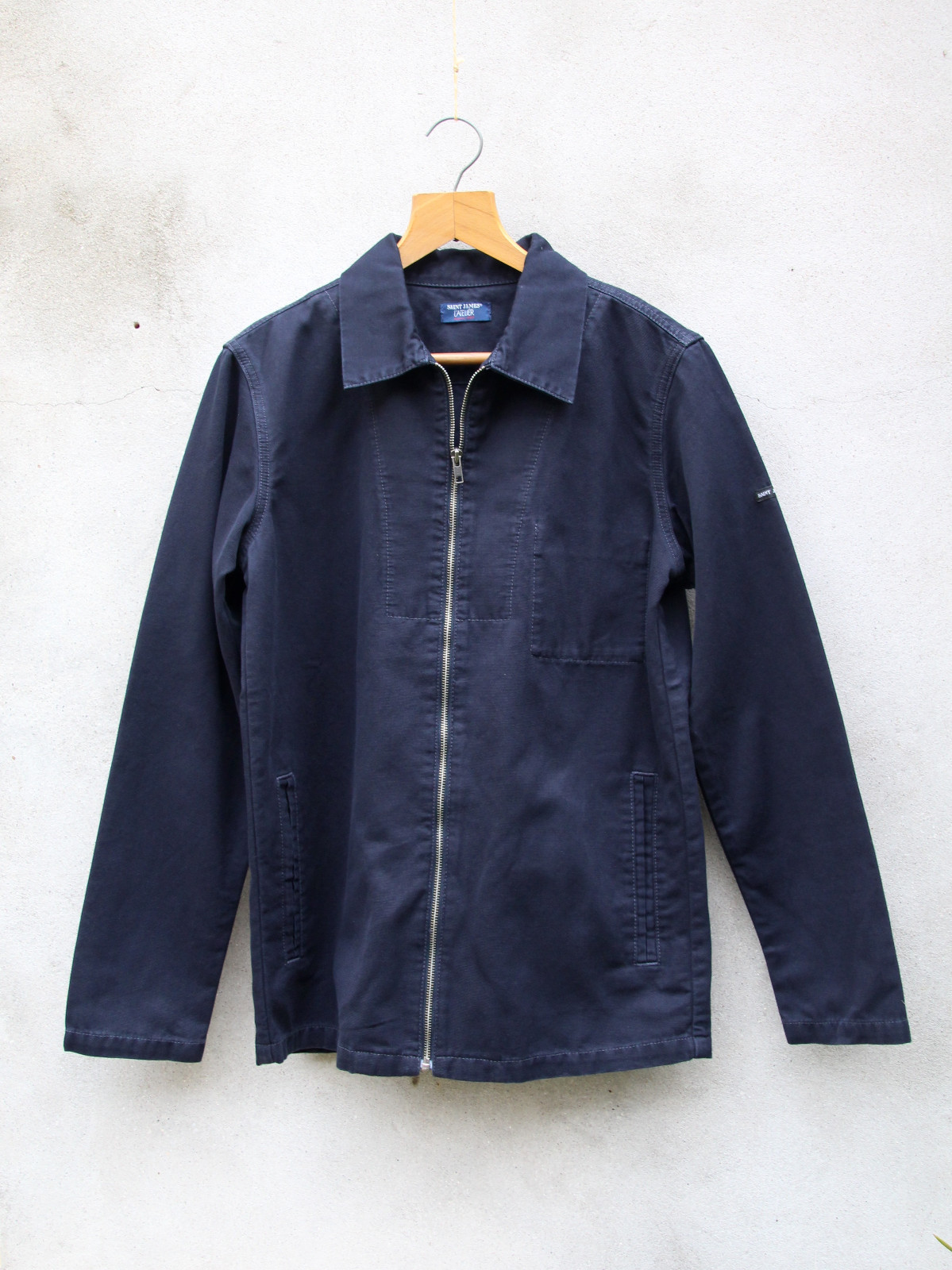 ALTRA Giacca a vento Zephyr taglia small blu francese di Saint James 100% cotone