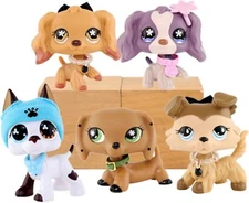 5x Pet Shop LPS Dachshund 081 Cocker Spaniel 575 1209 Collie 893 Great Dane 577