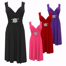 New Ruched Bust  Back Tie Cocktail Evening Party Wedding Prom Dress