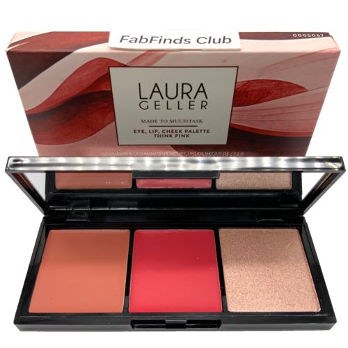 Laura Geller Eye, Lip, Cheek Palette Made To Multitask THINK PINK New Boxed - Picture 1 of 10
