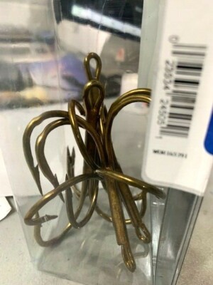 5PK MUSTAD 3551-BR-10/0 CLASSIC SALTWATER TREBLE HOOK-BRONZE-5PCS
