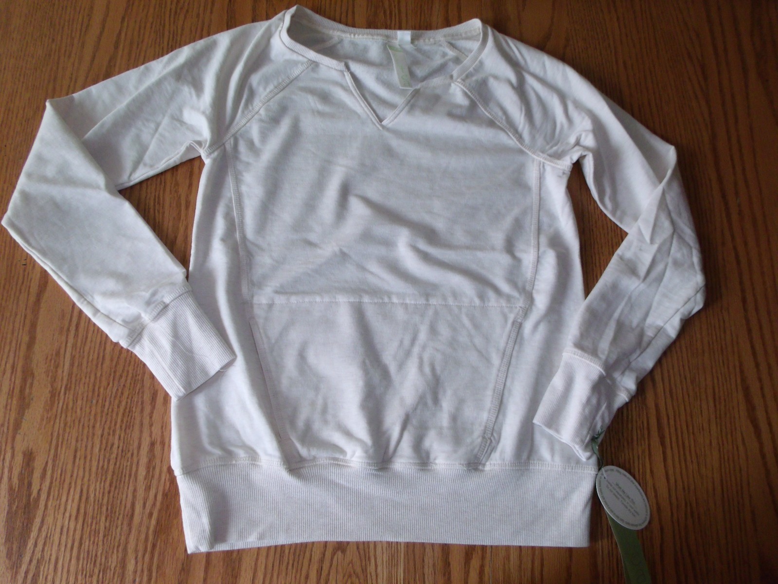 New Womens Green Tea Sweatshirt Sweats Oatmeal Heather Beige Small S Long Sleeve eBay