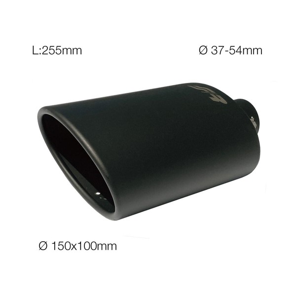 Simoni Racing TRX/33N EndschalldäMpfer Schwarz Oval Neigend Edelstahl Auspuff-image