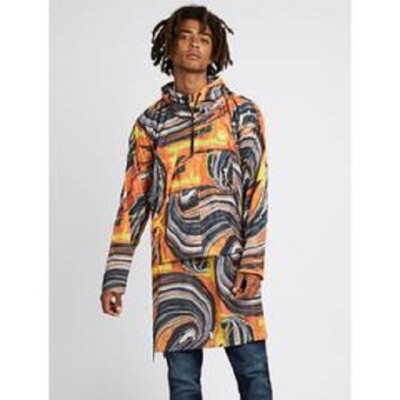 Pretty Green x Smiley Lava Cape Overhead Parka Jacket Hooded S RRP £160  BNWT UK