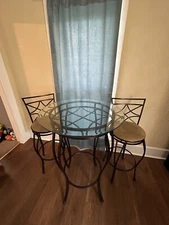 3PCS Bar Table & Chair Set Pub Table