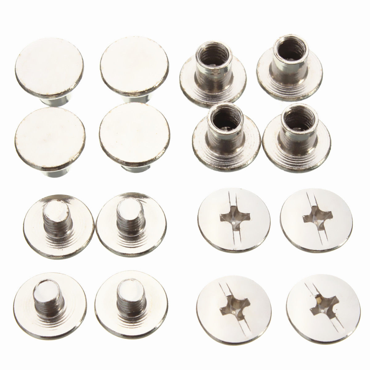 CekoCk 20pcs M5x6-100mm Brass Plated/Nickel Plated Chicago Screws, Snap Rivet Books Butt Screw, Photo Album Binding Screw (Color : Brass Plated, Size : M5x60mm