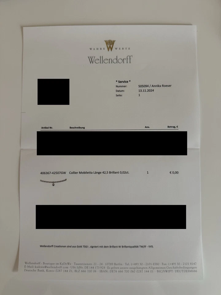 Wellendorff Collier Mobiletta Weißgold Länge 42,5cm, 0,02ct 406367-42507GW - Bild 4 von 4