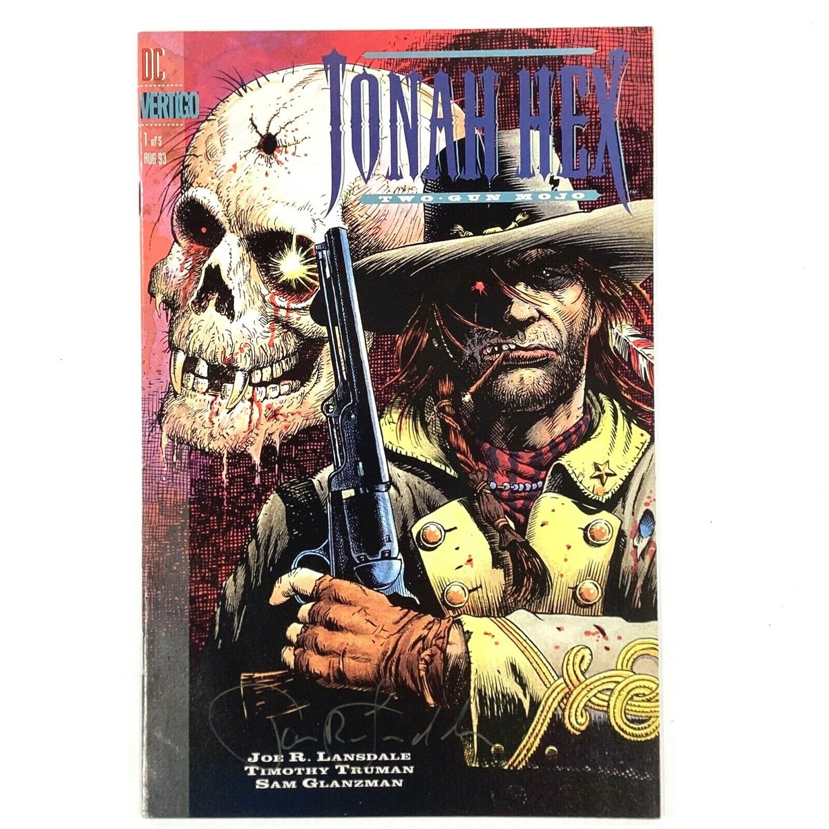 アメコミ　JONAH HEX: Two Gun Mojo Jonah Hex Two Gun Mojo 1 Signed by Writer Joe R. Lansdale, DC
