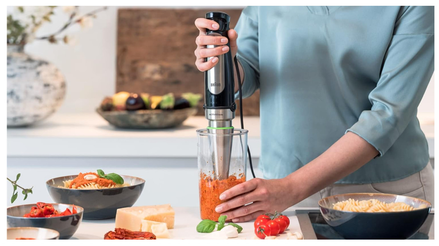 Mixeur mélangeur par immersion MultiQuick 7 pour cuisiner de bons repas faits maison