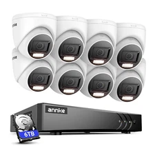 ANNKE 8CH 3K Lite DVR 1080P Security Camera System AI Detection H.265+ Outdoor 