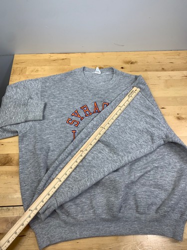 Vintage University of Syracuse Lacrosse Pullover Sweatshirt Mens XL Gray 11281 - Picture 7 of 8