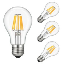 1/4/6PCS E26 4W 6W 8W LED Filament Bulb Dimmable 110V Edison Retro Light A60/A19