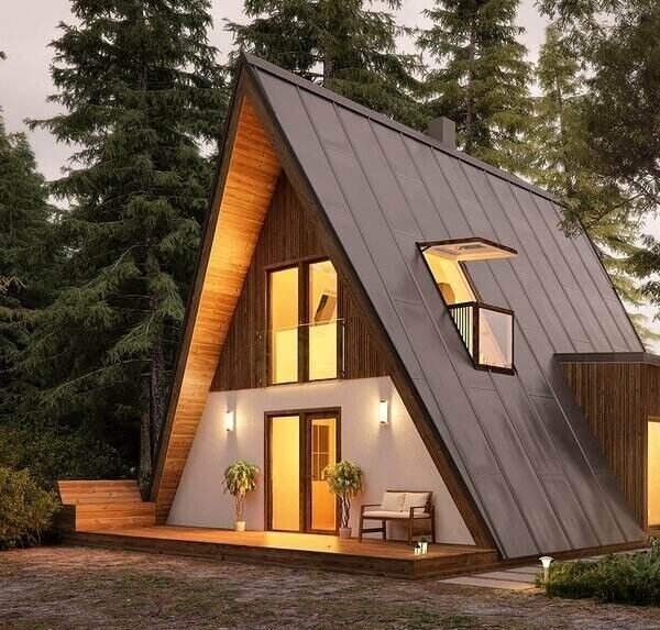 Cozy Steel Made Triangle Tiny House Customizable for Modern Living -UK Delivery