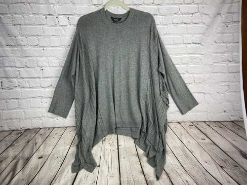 Simply Vera Wang grauer Pullover Größe L-XL dehnbar offener Schlitz gebraucht, in einwandfreiem Zustand